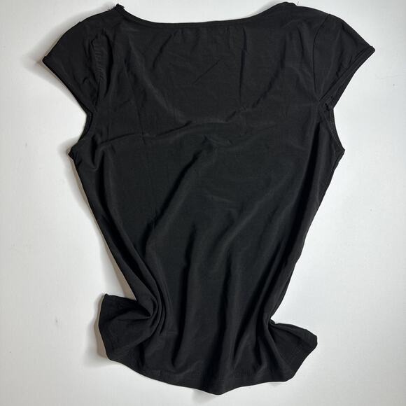 Whimsigoth Black Beaded Pearl Top M Romantic Witchy Y2K Glam Goth Fairycore - Picture 4 of 12